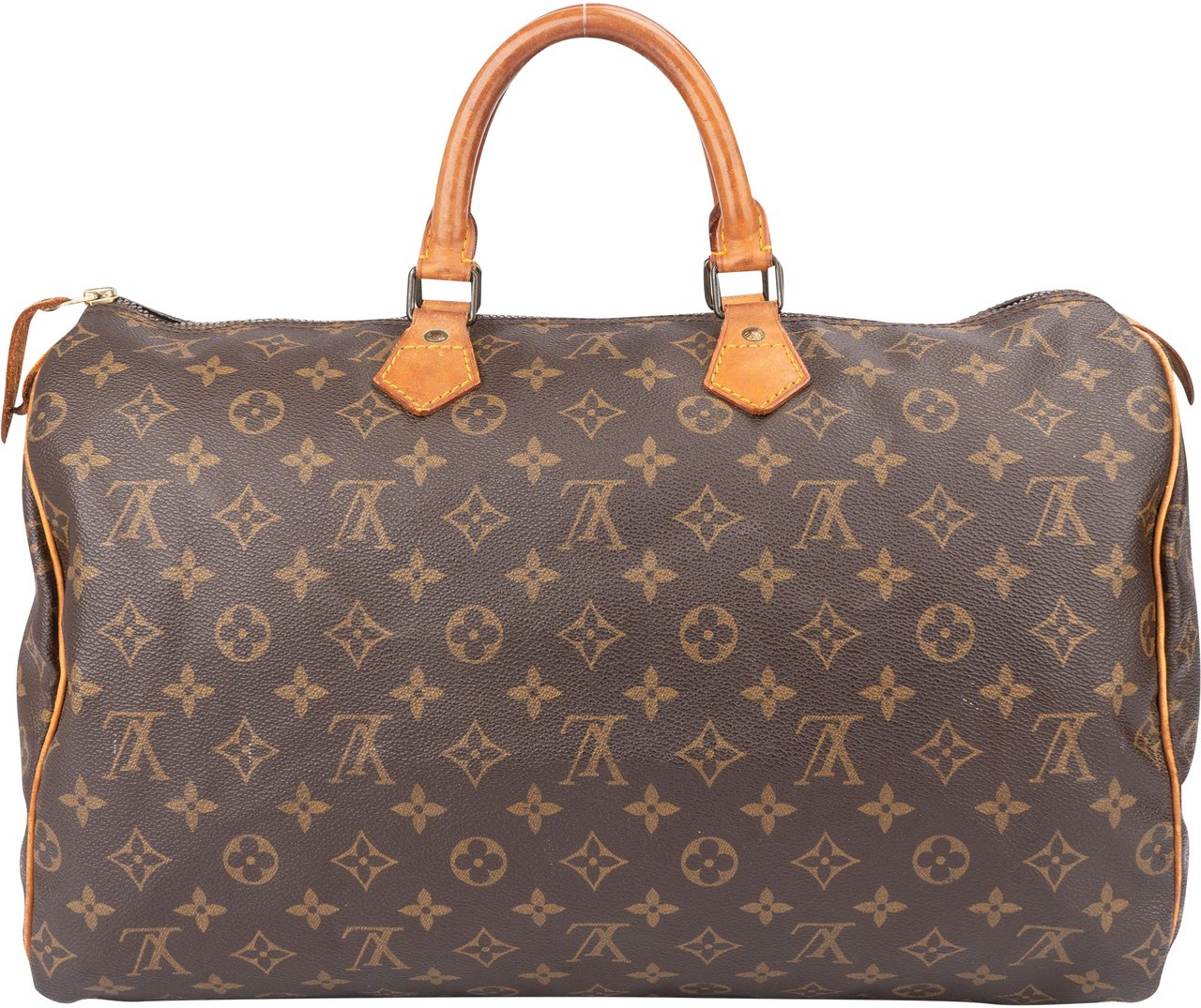 Louis Vuitton Louis Vuitton Canvas Monogram Speedy 40 Handbag Bruin
