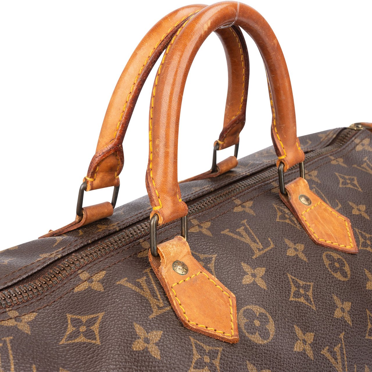 Louis Vuitton Louis Vuitton Canvas Monogram Speedy 40 Handbag Bruin
