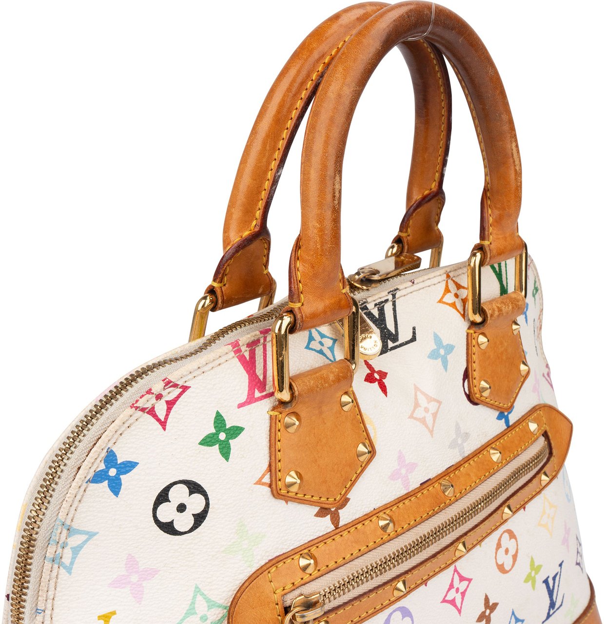 Louis Vuitton Murakami Multicolor Alma PM Handbag Wit