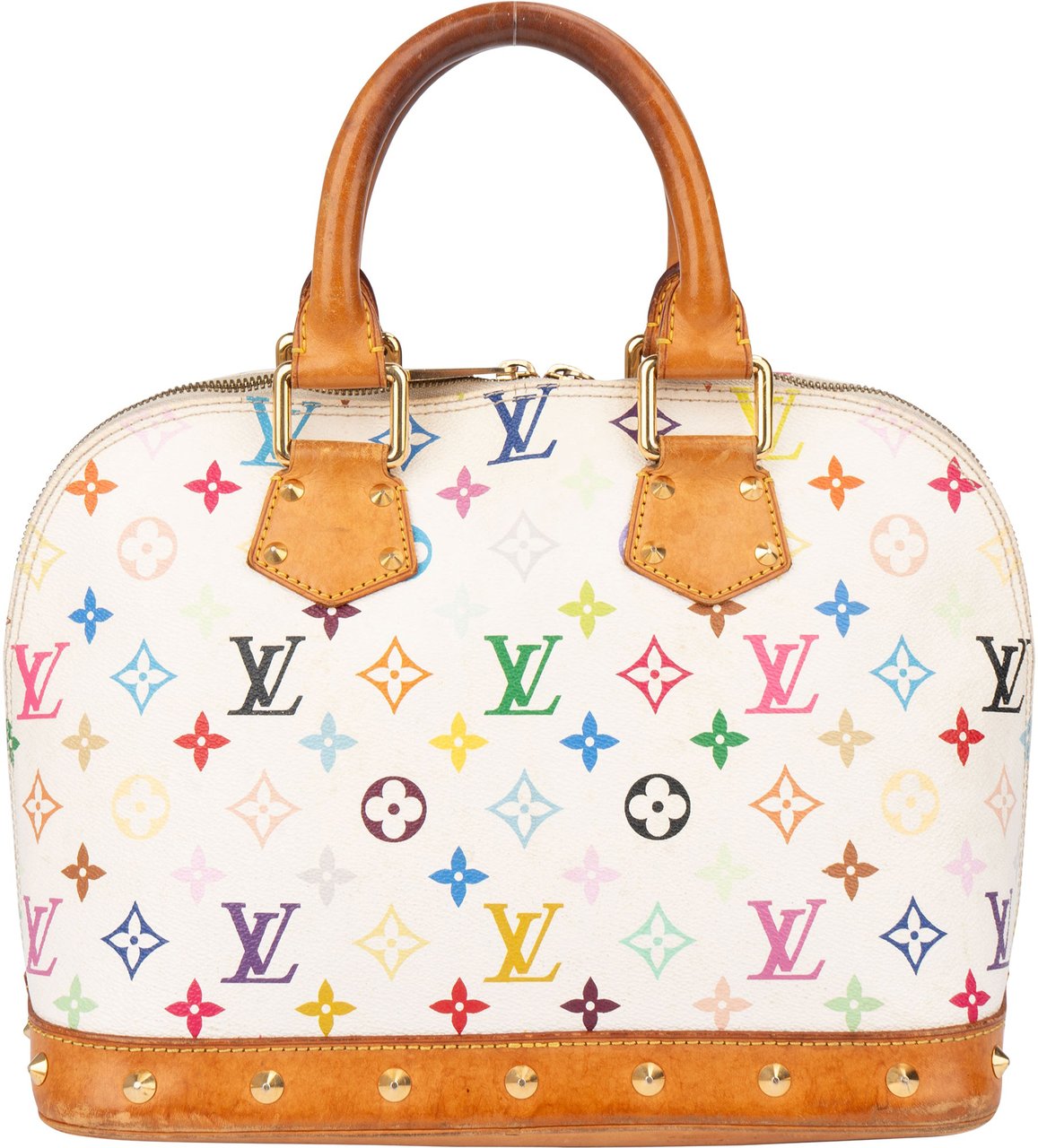 Louis Vuitton Murakami Multicolor Alma PM Handbag Wit