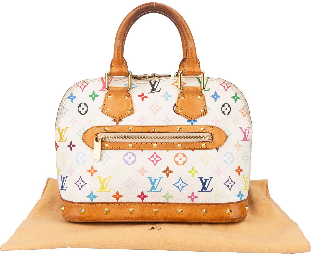 Louis Vuitton Murakami Multicolor Alma PM Handbag Wit