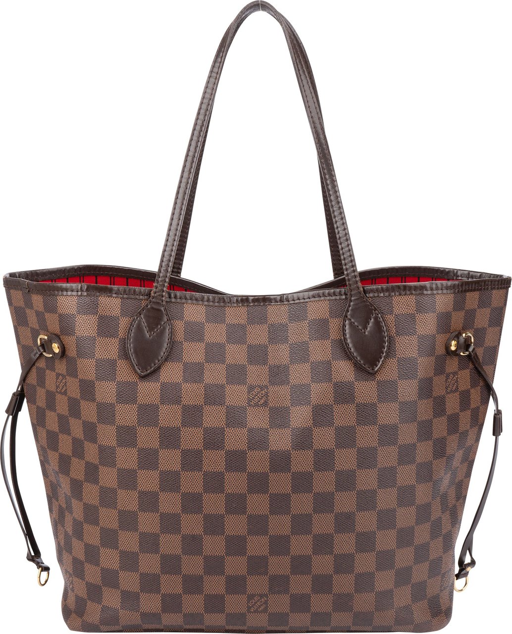Louis Vuitton Louis Vuitton Damier Ebene Monogram Neverfull MM Shopper Handbag Bruin