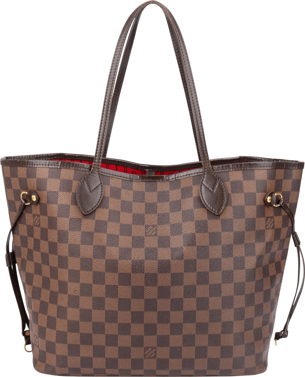 Louis Vuitton Louis Vuitton Damier Ebene Monogram Neverfull MM Shopper Handbag Bruin