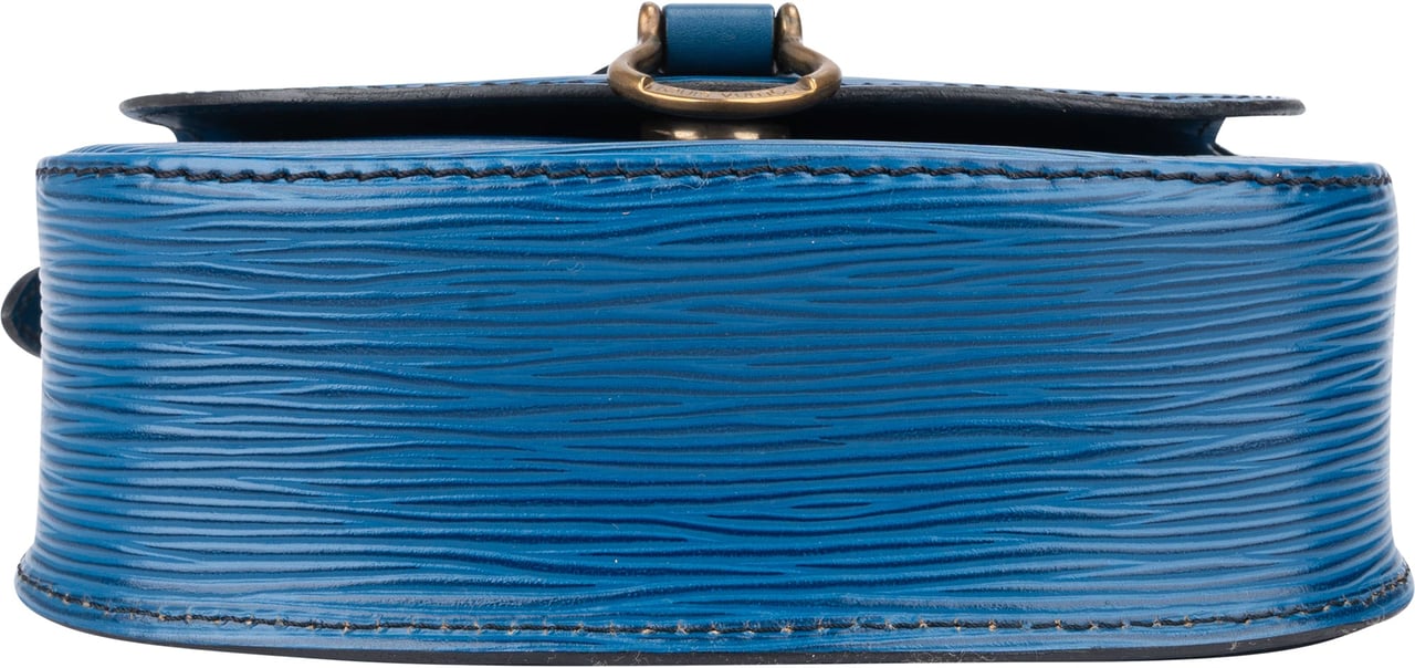 Louis Vuitton Louis Vuitton Bleu Epi Leather Saint Cloud PM Crossbody Bag Blauw