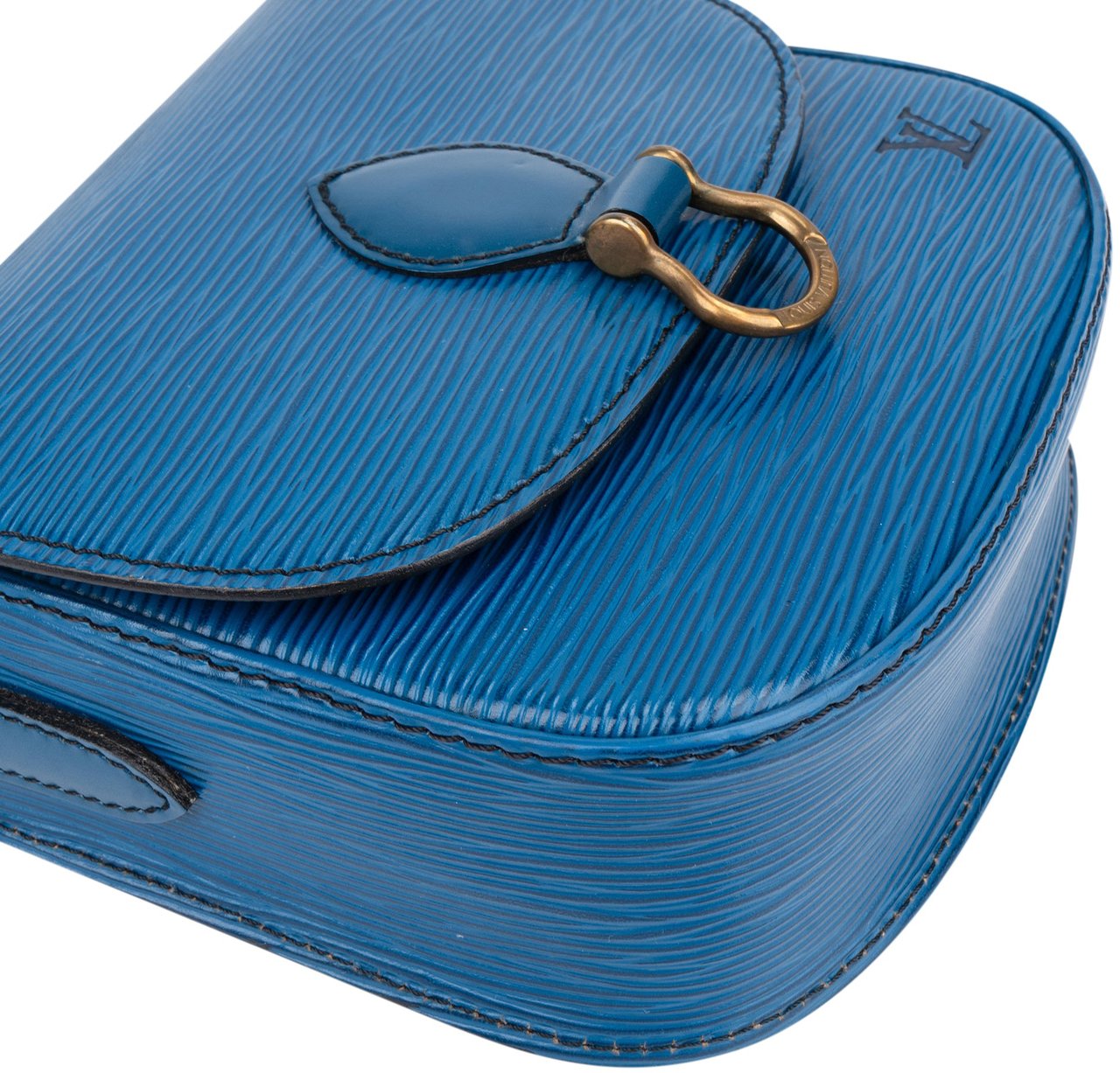 Louis Vuitton Louis Vuitton Bleu Epi Leather Saint Cloud PM Crossbody Bag Blauw