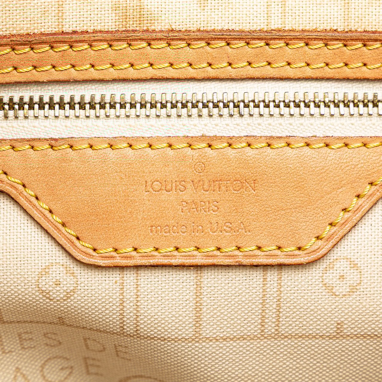 Louis Vuitton Damier Azur Neverfull MM Wit