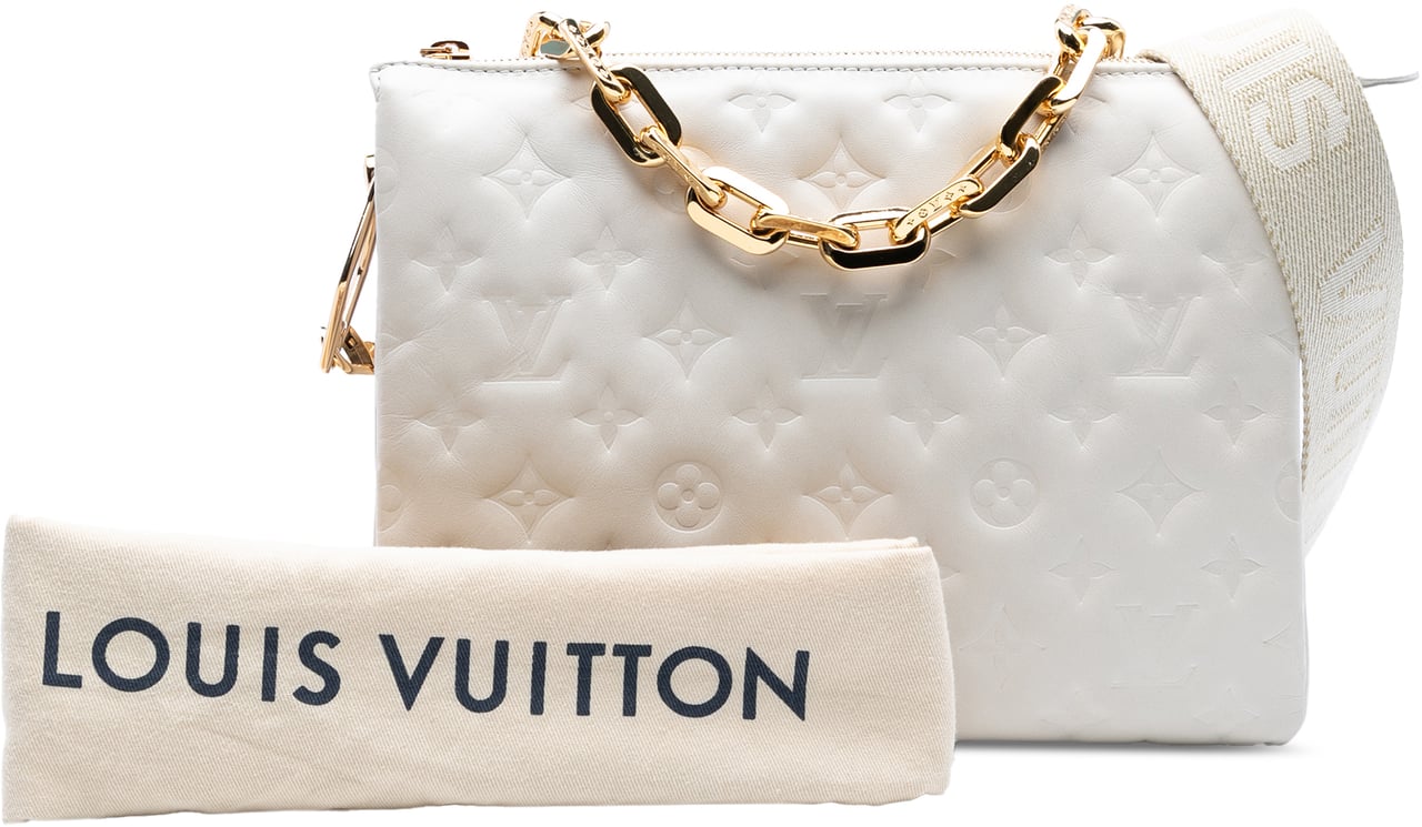 Louis Vuitton Monogram Embossed Puffy Lambskin Coussin PM Bruin