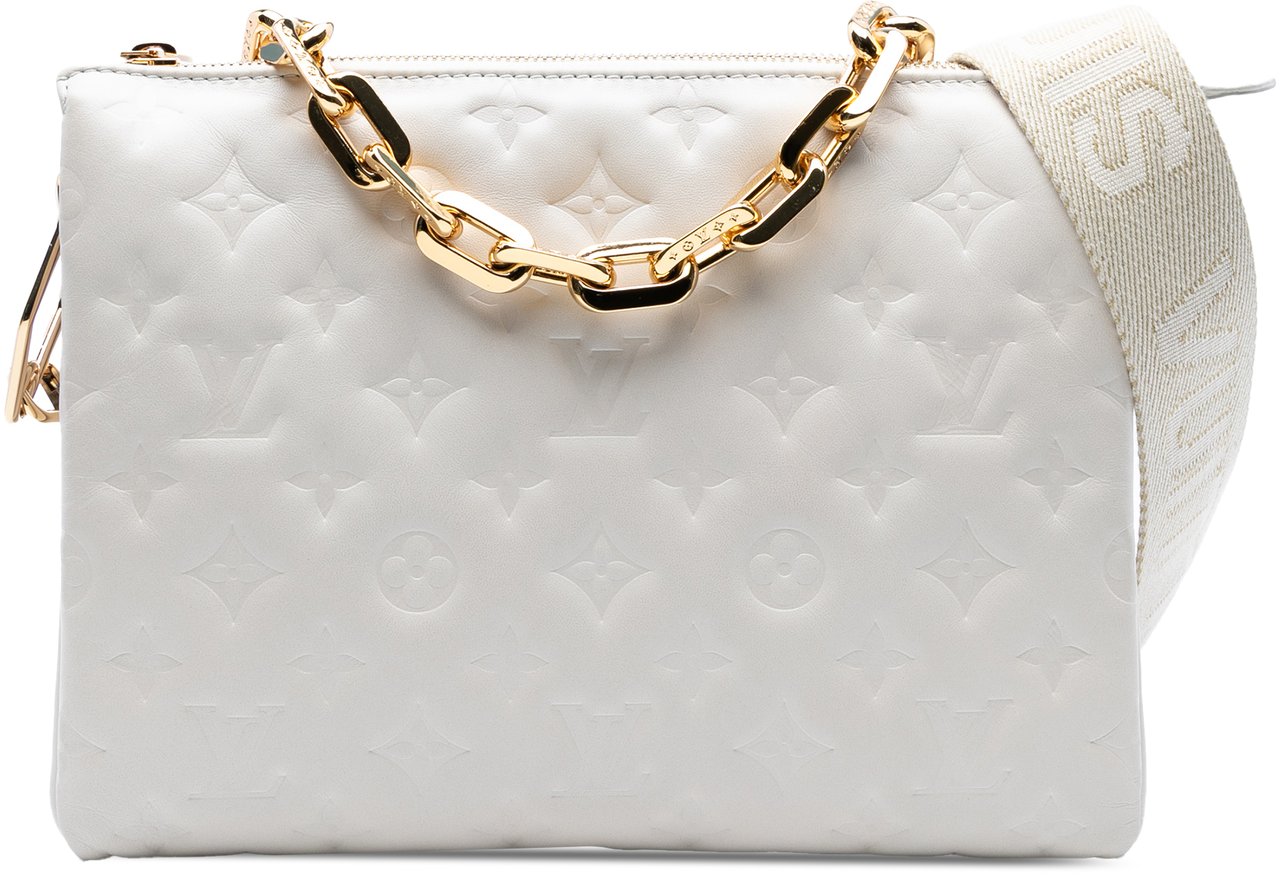 Louis Vuitton Monogram Embossed Puffy Lambskin Coussin PM Bruin