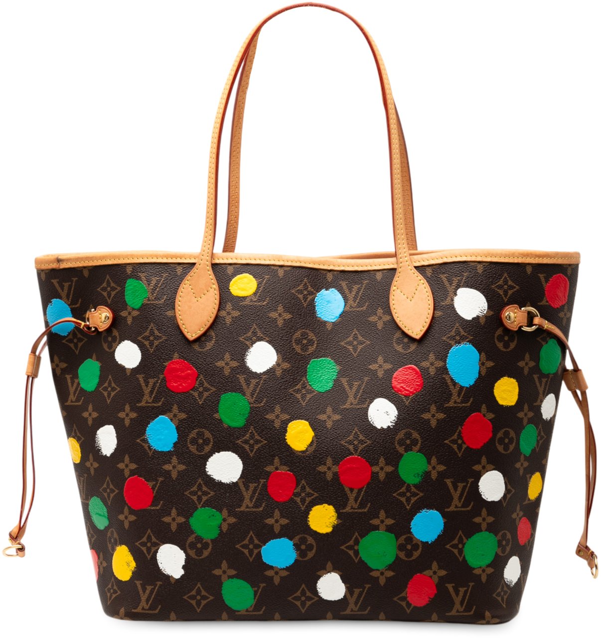 Louis Vuitton Yayoi Kusama Monogram Painted Dots Neverfull MM Bruin