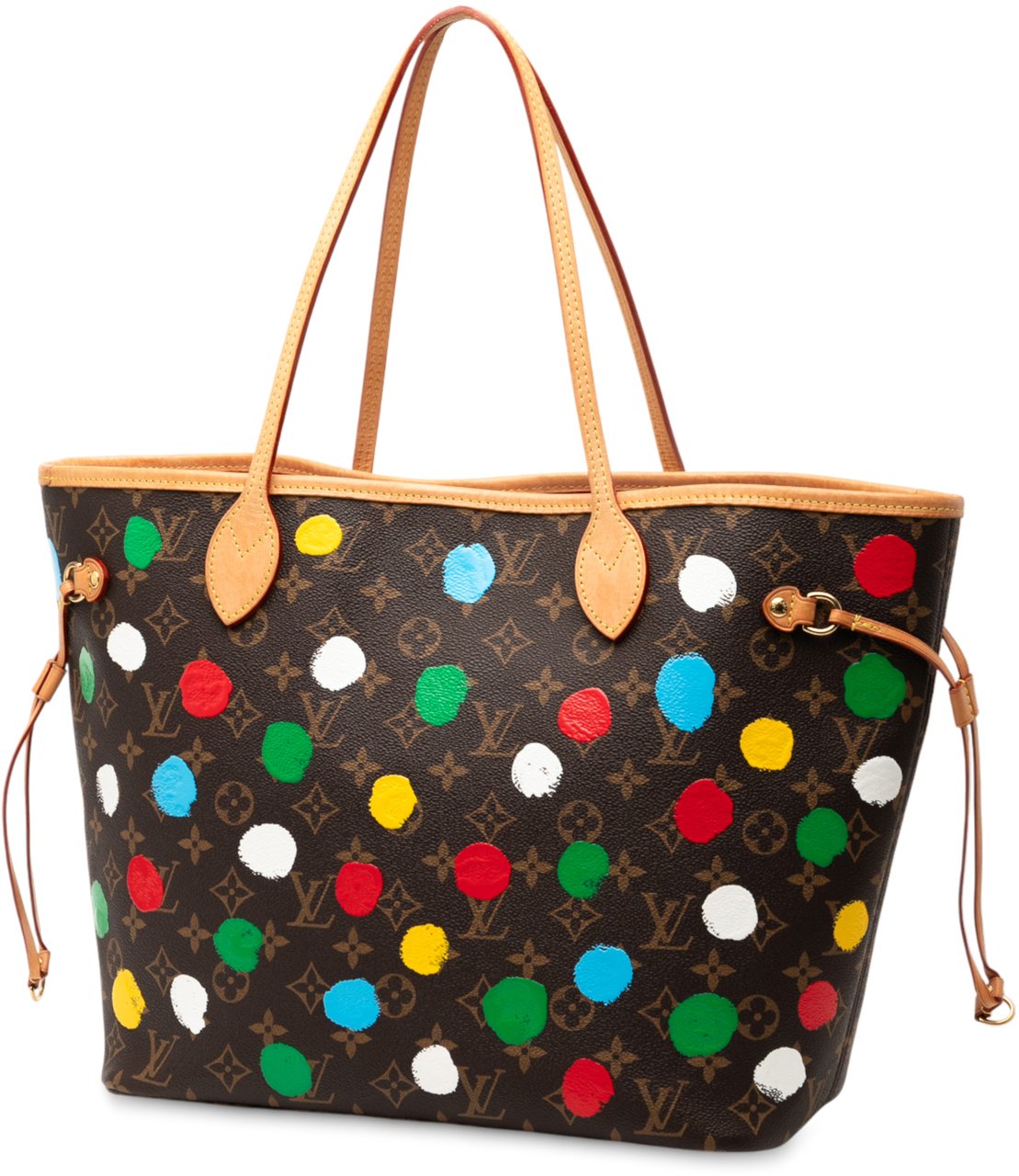 Louis Vuitton Yayoi Kusama Monogram Painted Dots Neverfull MM Bruin