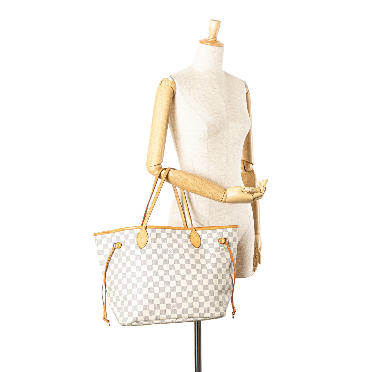 Louis Vuitton Damier Azur Neverfull MM Wit