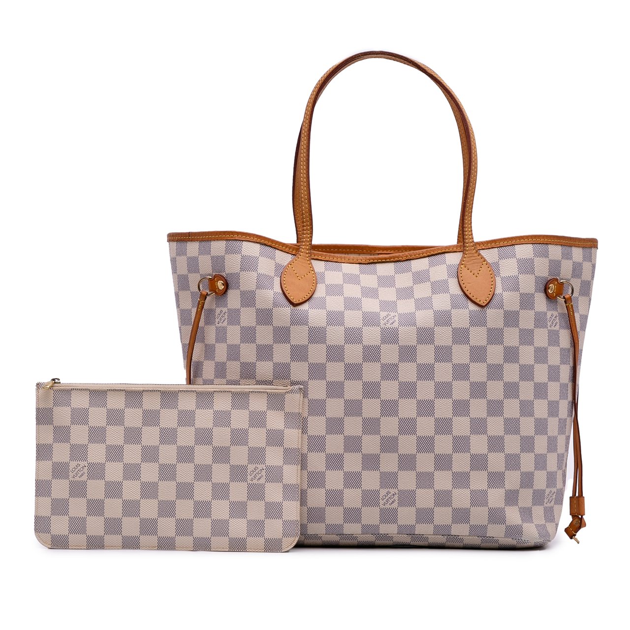 Louis Vuitton Damier Azur Neverfull MM Wit