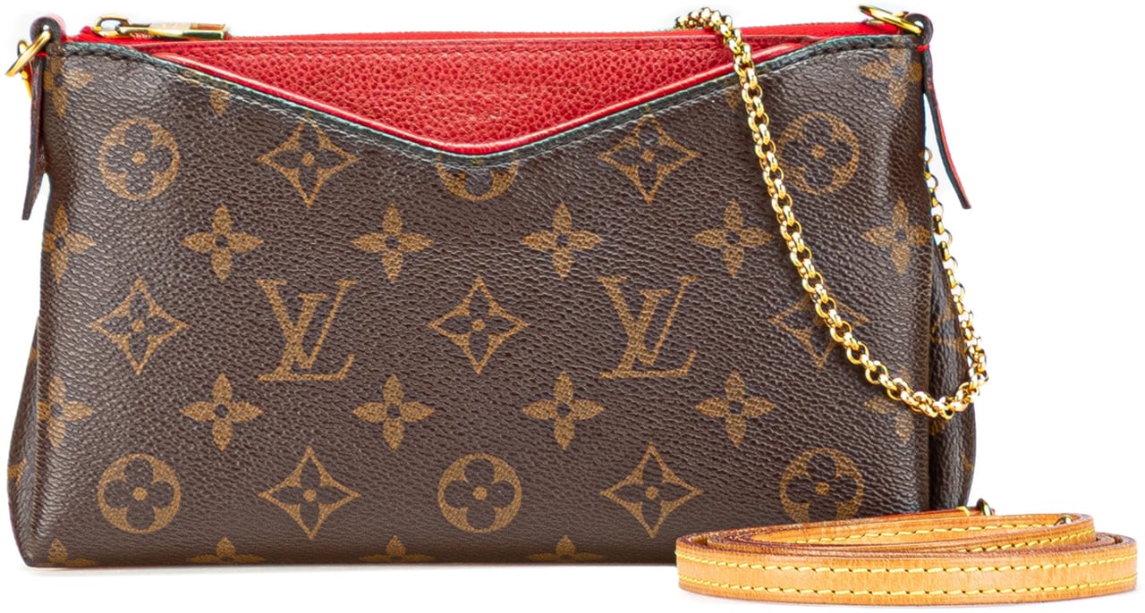Louis Vuitton Monogram Pallas Clutch Bruin