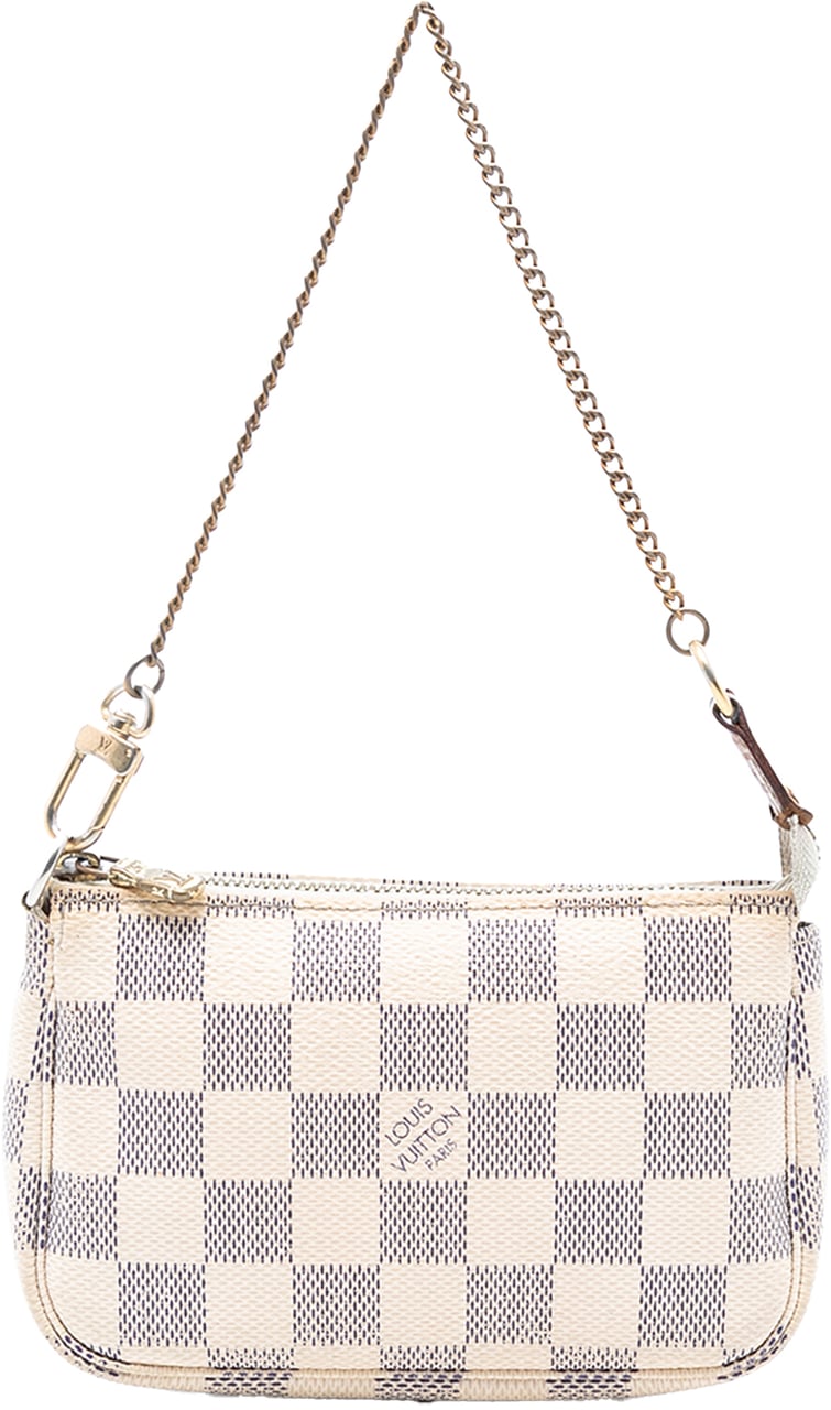 Louis Vuitton Damier Azur Mini Pochette Accessoires Wit