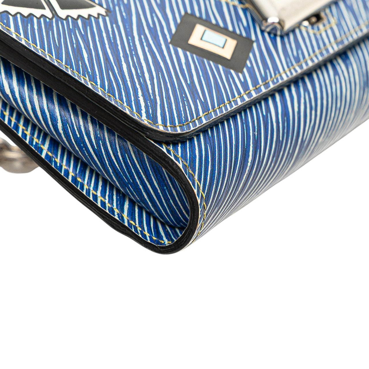 Louis Vuitton Epi Denim Twist Azteque Wallet on Chain Blauw