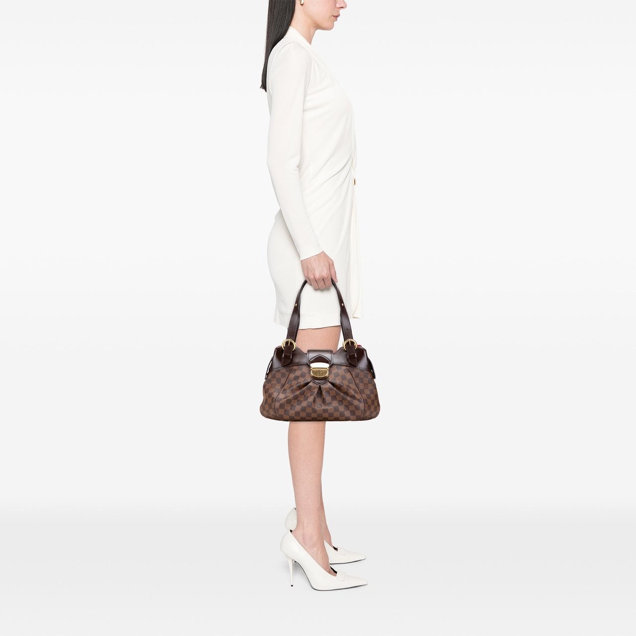 Louis Vuitton Damier Ebene Sistina PM Bruin
