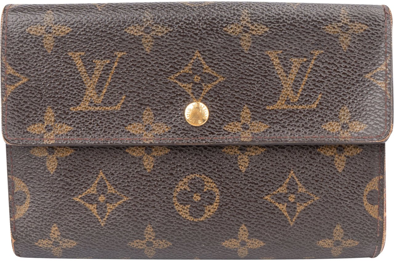Louis Vuitton Louis Vuitton Canvas Monogram Porte Tresor Wallet Bruin