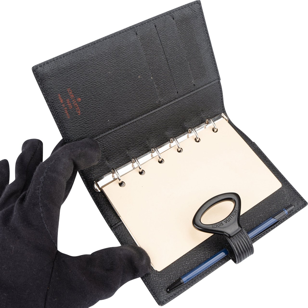 Louis Vuitton Louis Vuitton Noir Epi Leather Agenda PM Zwart