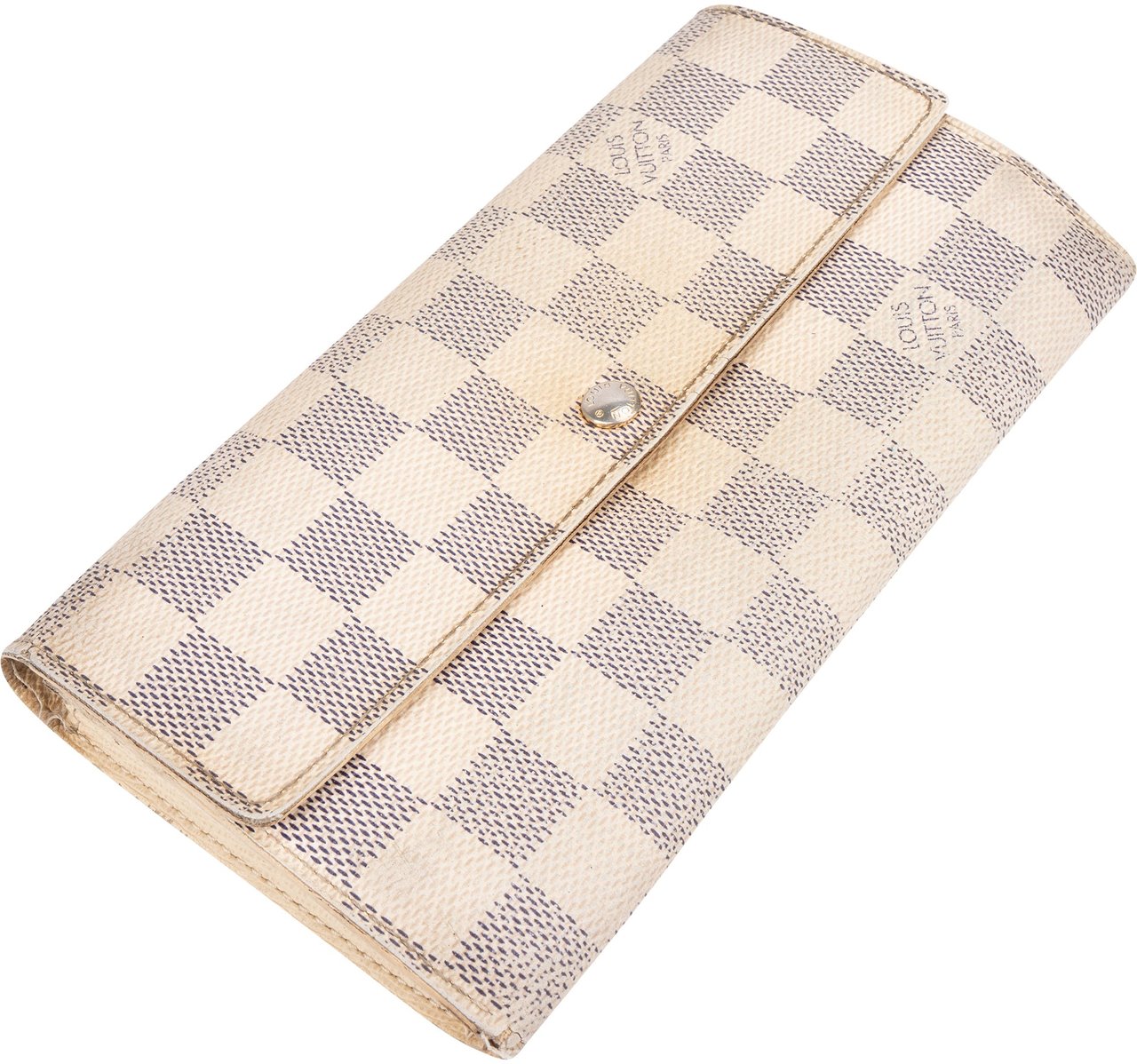 Louis Vuitton Louis Vuitton Damier Azur Monogram Sarah Wallet Wit