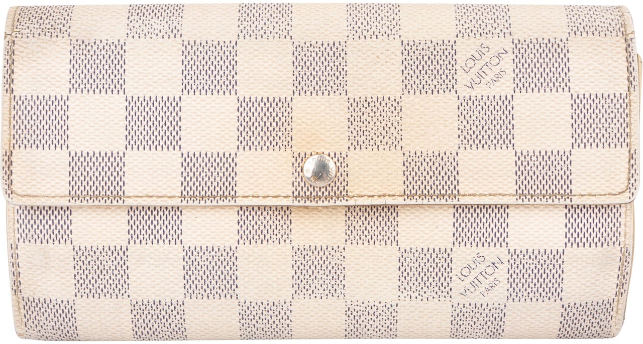 Louis Vuitton Louis Vuitton Damier Azur Monogram Sarah Wallet Wit