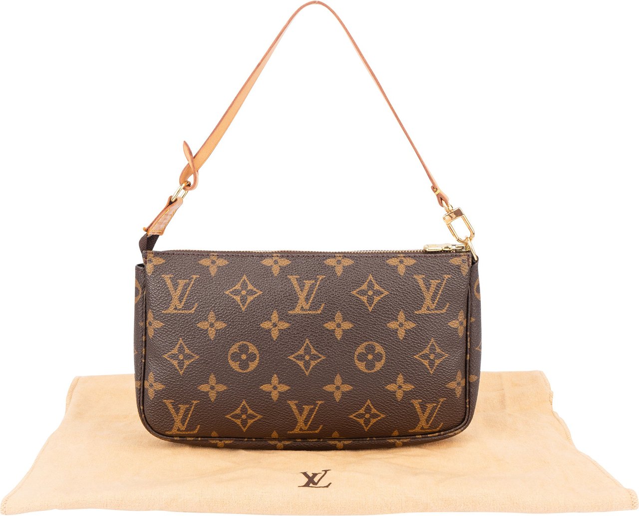 Louis Vuitton Louis Vuitton Canvas Monogram Pochette Accessoire Handbag Bruin