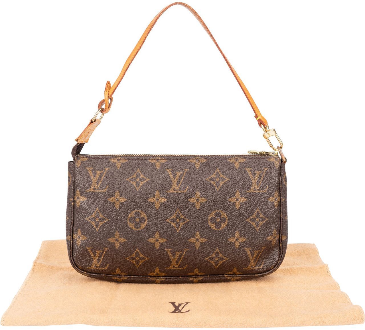 Louis Vuitton Louis Vuitton Canvas Monogram Pochette Accessoire Handbag Bruin