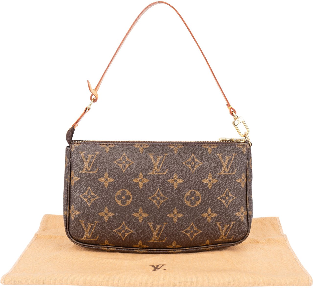 Louis Vuitton Louis Vuitton Canvas Monogram Pochette Accessoire Handbag Bruin