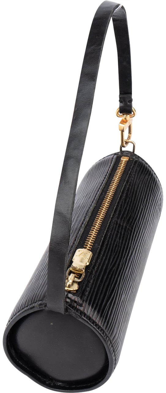 Louis Vuitton Louis Vuitton Noir Epi Leather Mini Soufflot Handbag Zwart