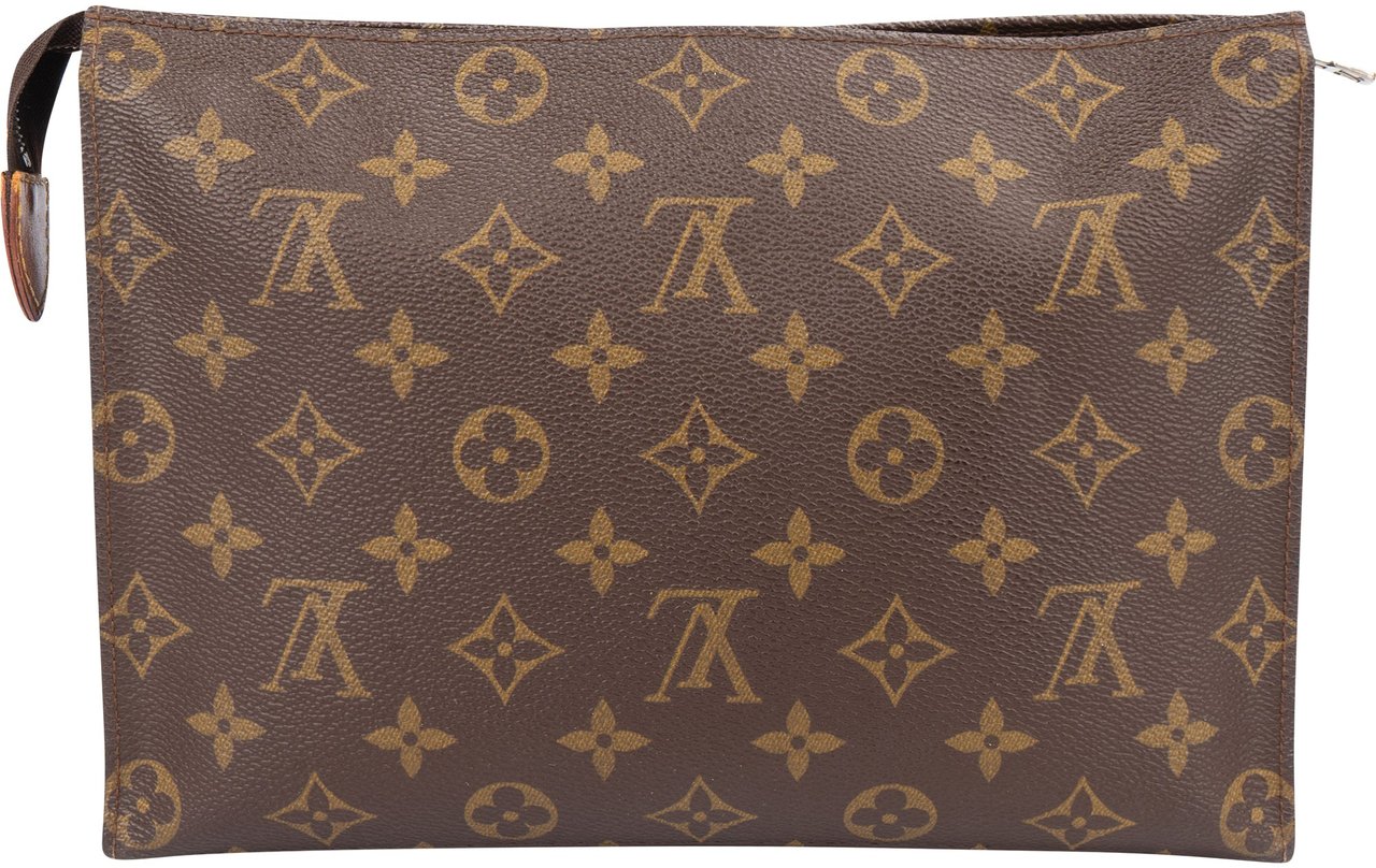 Louis Vuitton Louis Vuitton Canvas Monogram Poche Toilette 25 Clutch Bruin