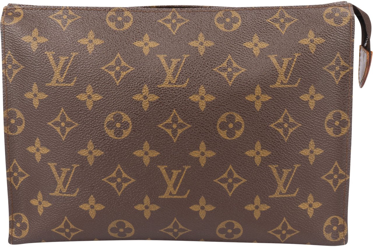 Louis Vuitton Louis Vuitton Canvas Monogram Poche Toilette 25 Clutch Bruin