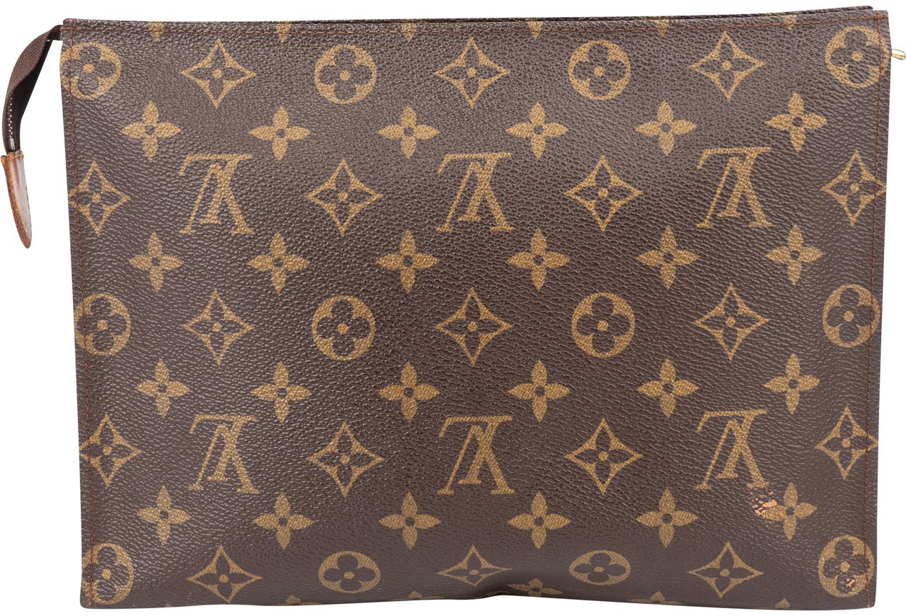 Louis Vuitton Louis Vuitton Canvas Monogram Poche Toilette 25 Clutch Bruin