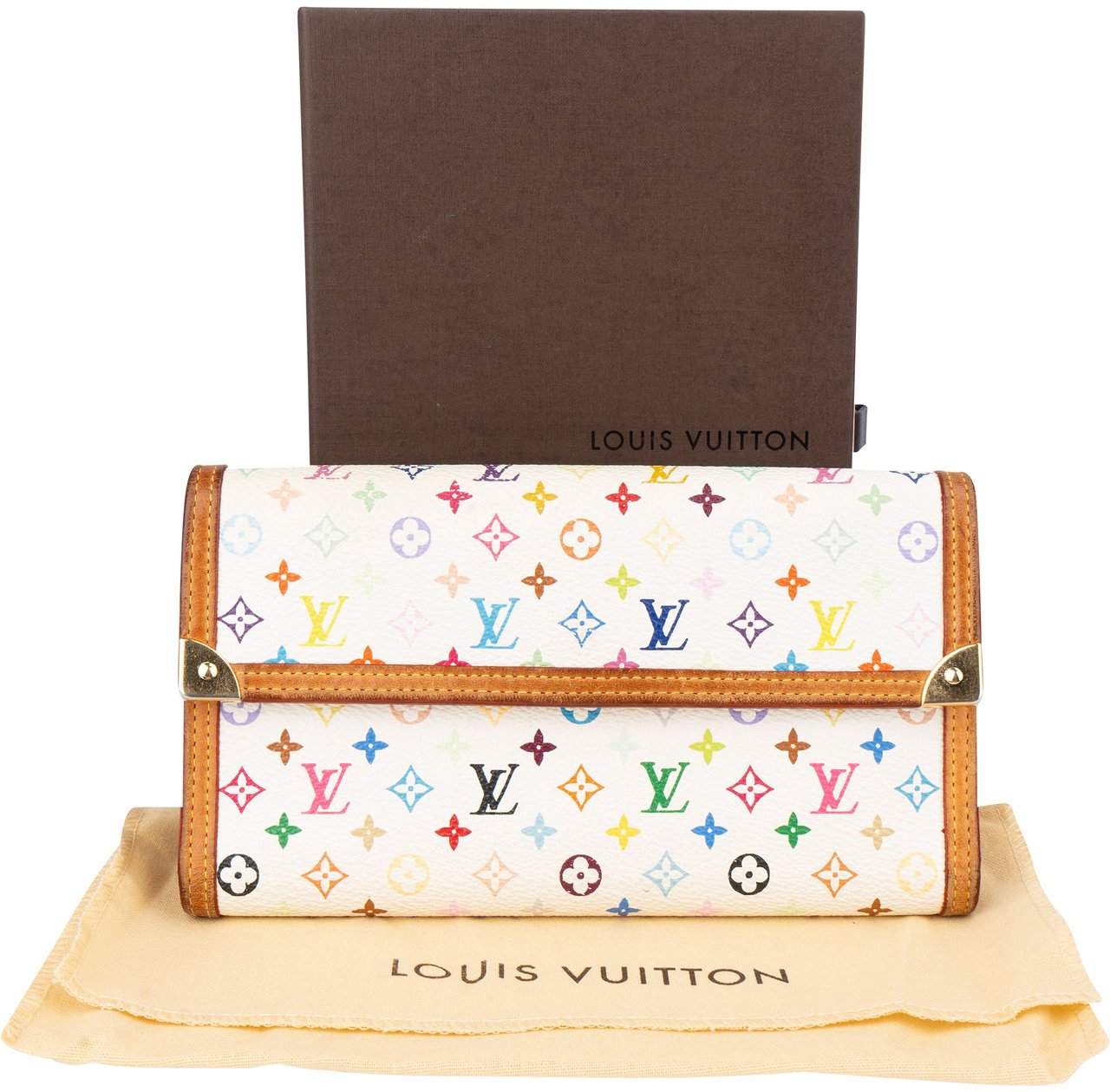 Louis Vuitton Louis Vuitton Murakami Multicolor Porte Tresor Wallet Wit