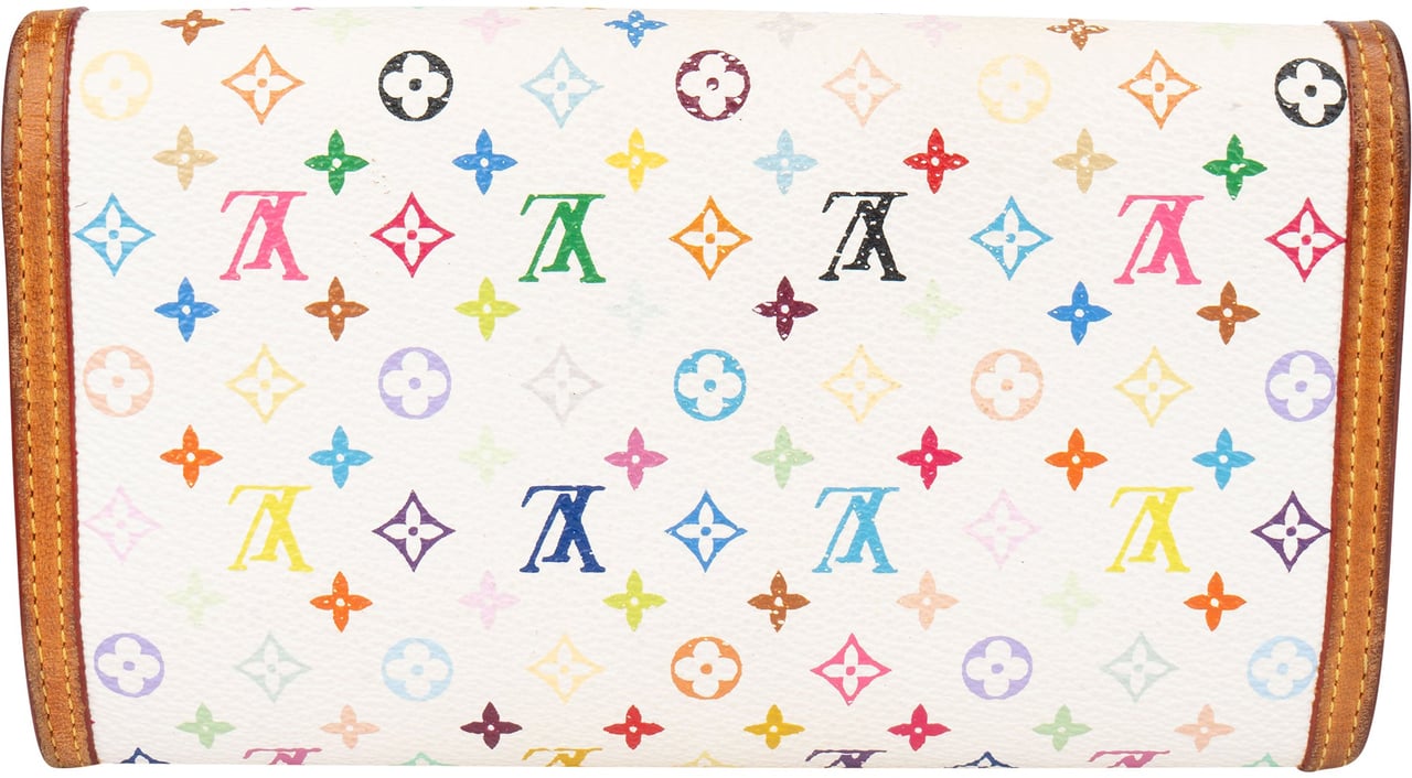Louis Vuitton Louis Vuitton Murakami Multicolor Porte Tresor Wallet Wit