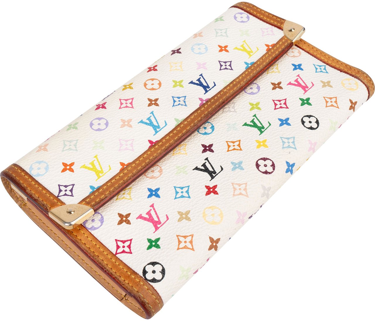 Louis Vuitton Louis Vuitton Murakami Multicolor Porte Tresor Wallet Wit