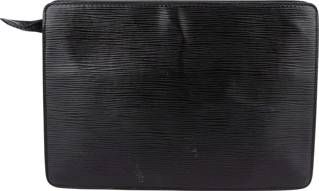 Louis Vuitton Louis Vuitton Noir Epi Leather Homme Pochette Clutch Zwart