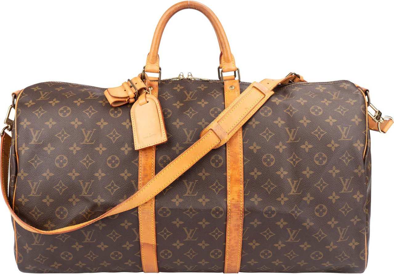 Louis Vuitton Louis Vuitton Canvas Monogram Keepall 55 Bandouliere Bruin