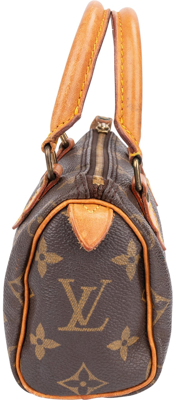 Louis Vuitton Canvas Monogram Mini Speedy Handbag Bruin