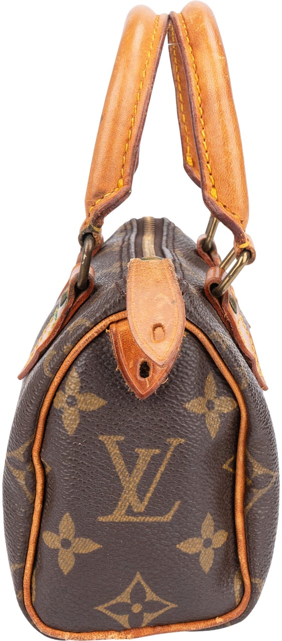 Louis Vuitton Canvas Monogram Mini Speedy Handbag Bruin