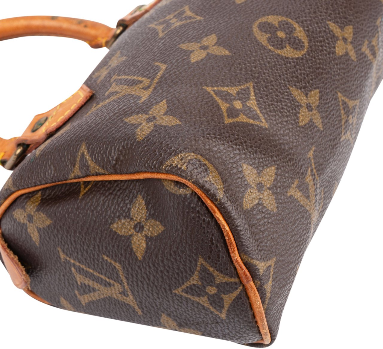 Louis Vuitton Canvas Monogram Mini Speedy Handbag Bruin