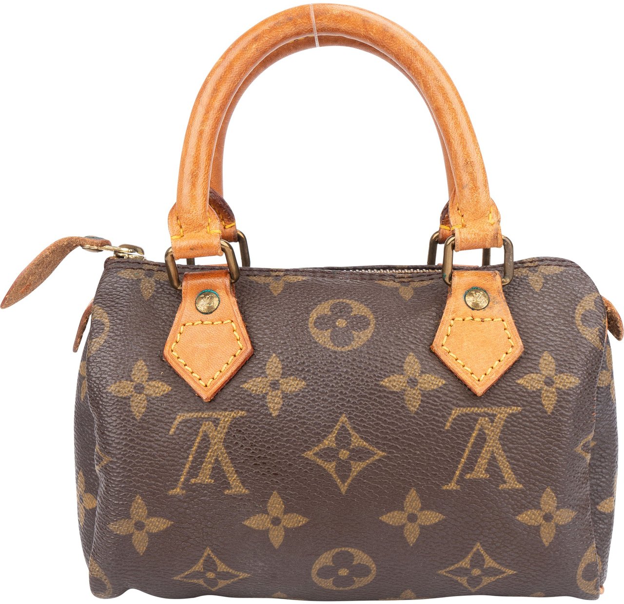 Louis Vuitton Canvas Monogram Mini Speedy Handbag Bruin