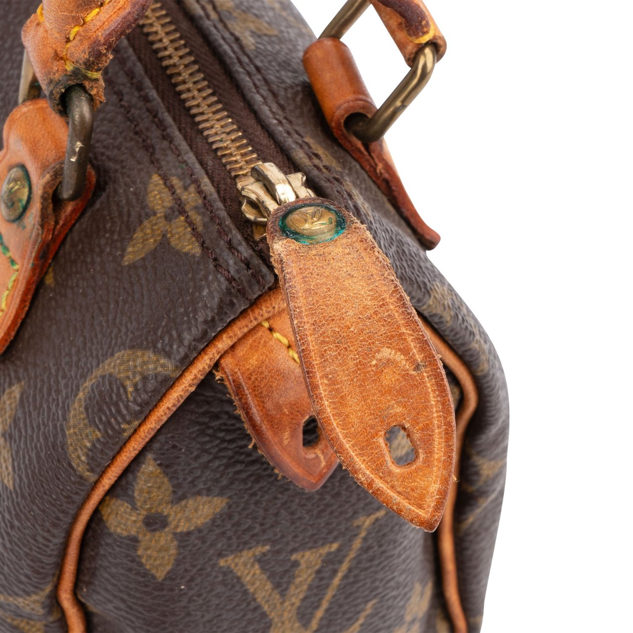 Louis Vuitton Canvas Monogram Mini Speedy Handbag Bruin