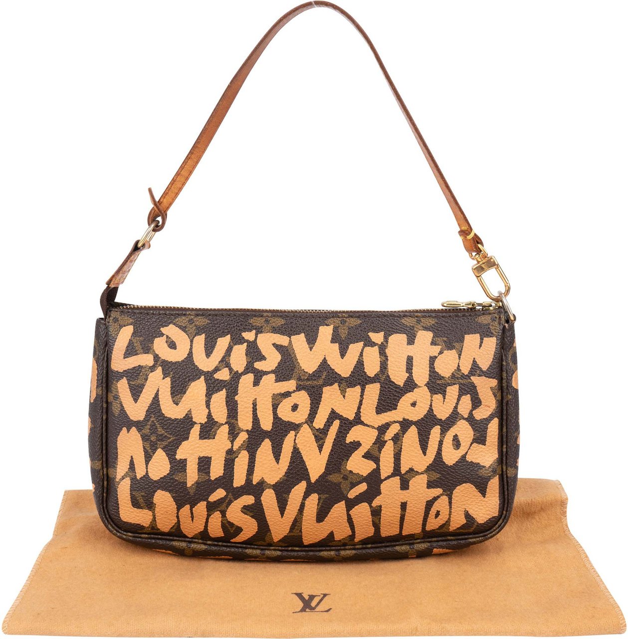 Louis Vuitton Louis Vuitton Limited Graffiti Pochette Accessoire Handbag Bruin
