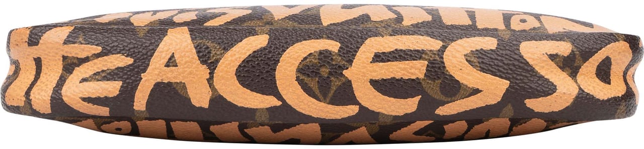Louis Vuitton Louis Vuitton Limited Graffiti Pochette Accessoire Handbag Bruin