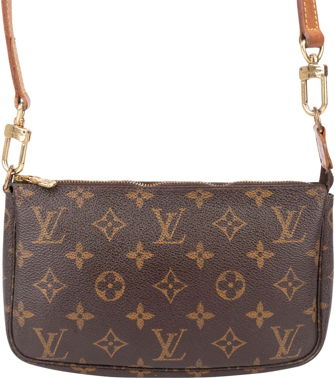 Louis Vuitton Louis Vuitton Canvas Monogram Pochette Accessoire Crossbody Bag Bruin