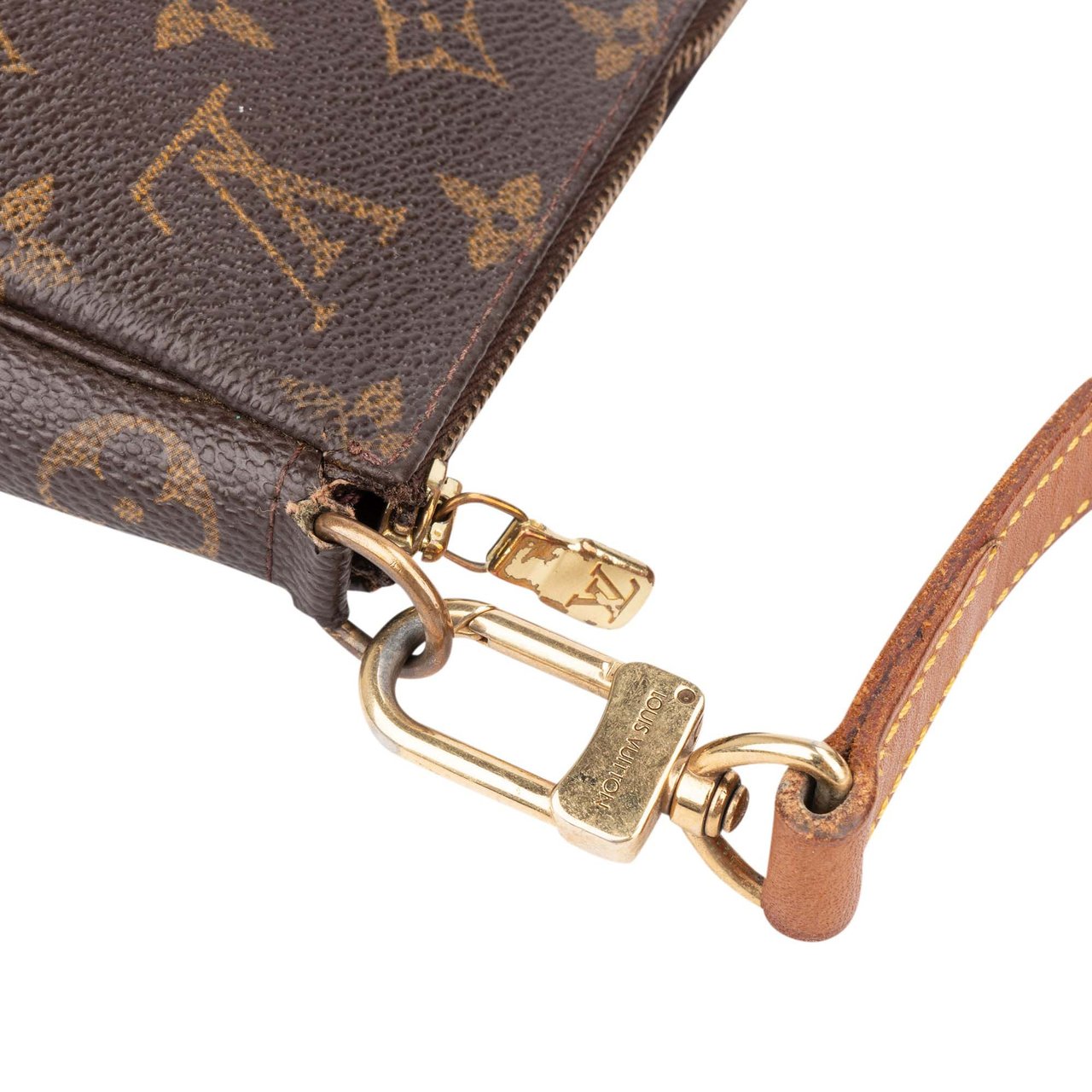 Louis Vuitton Louis Vuitton Canvas Monogram Pochette Accessoire Crossbody Bag Bruin