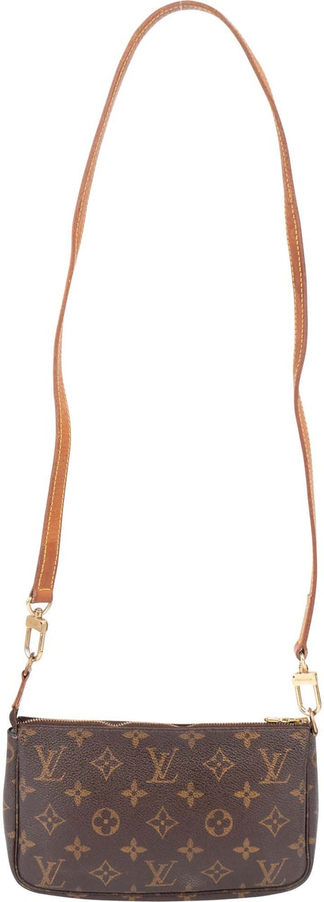 Louis Vuitton Louis Vuitton Canvas Monogram Pochette Accessoire Crossbody Bag Bruin