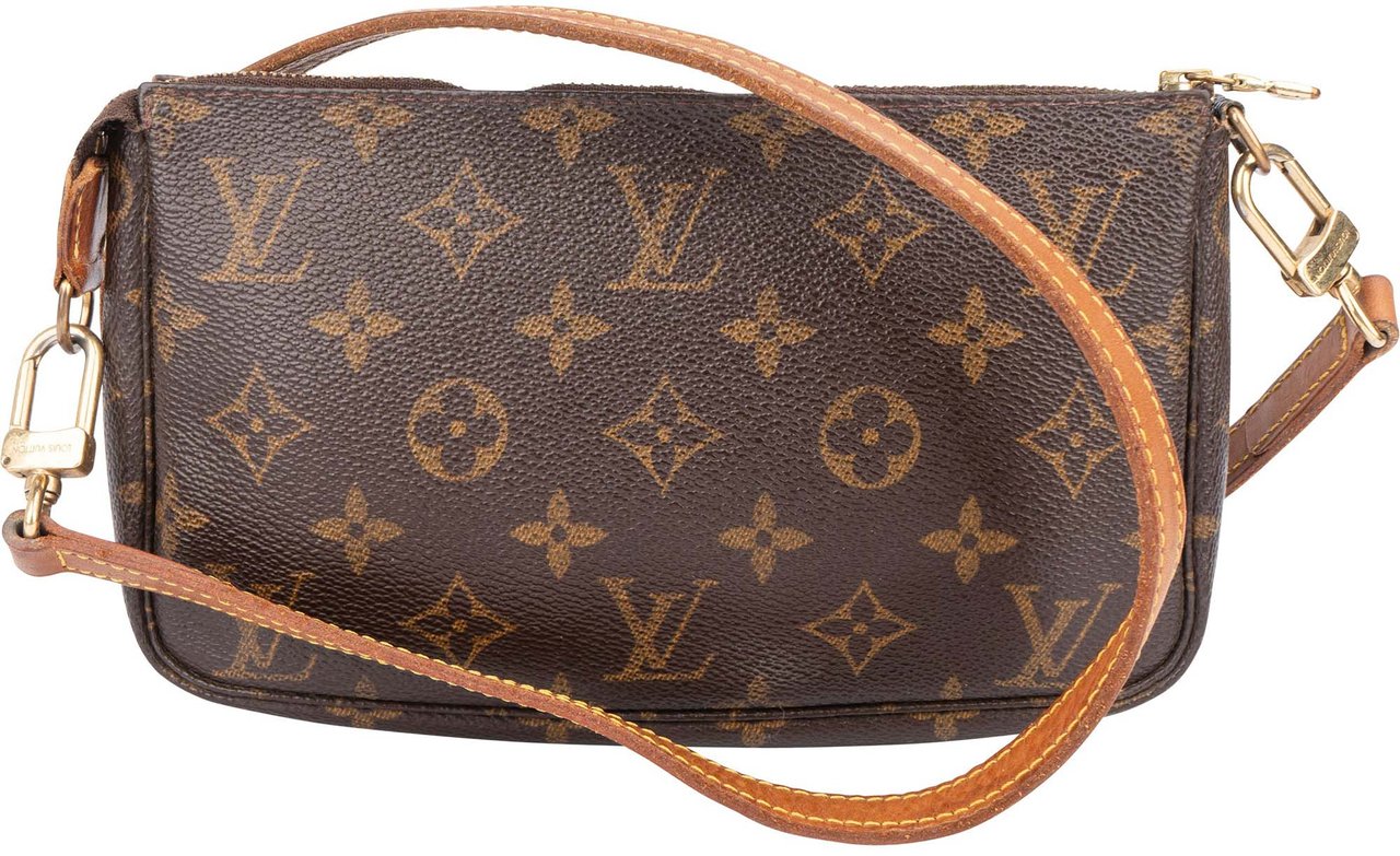 Louis Vuitton Louis Vuitton Canvas Monogram Pochette Accessoire Crossbody Bag Bruin