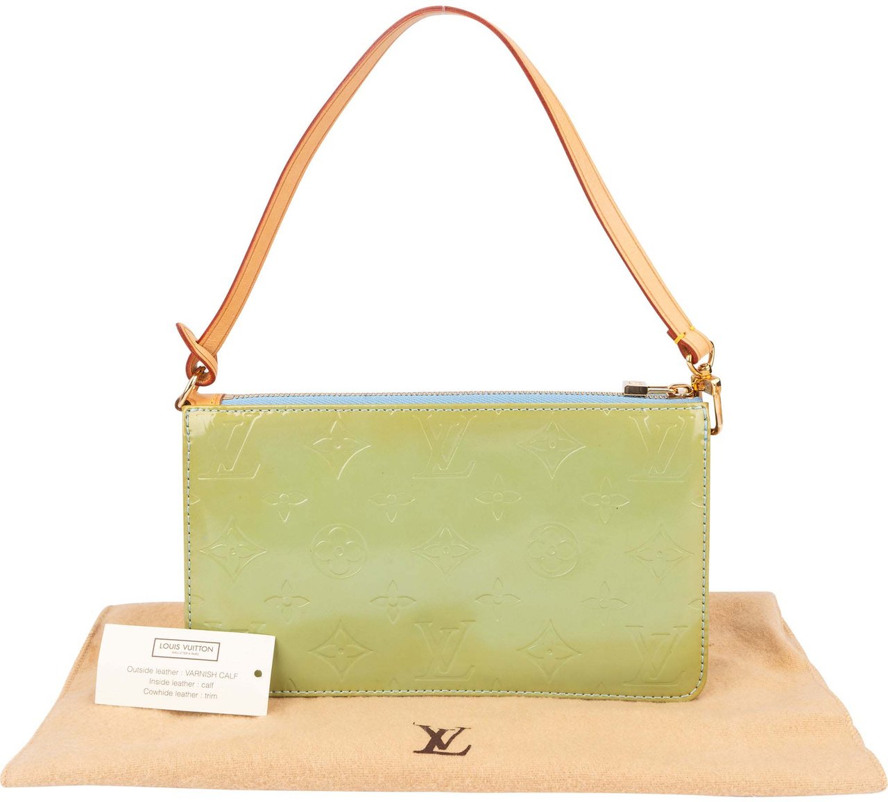 Louis Vuitton Louis Vuitton Green Vernis Monogram Lexington Pochette Handbag Groen
