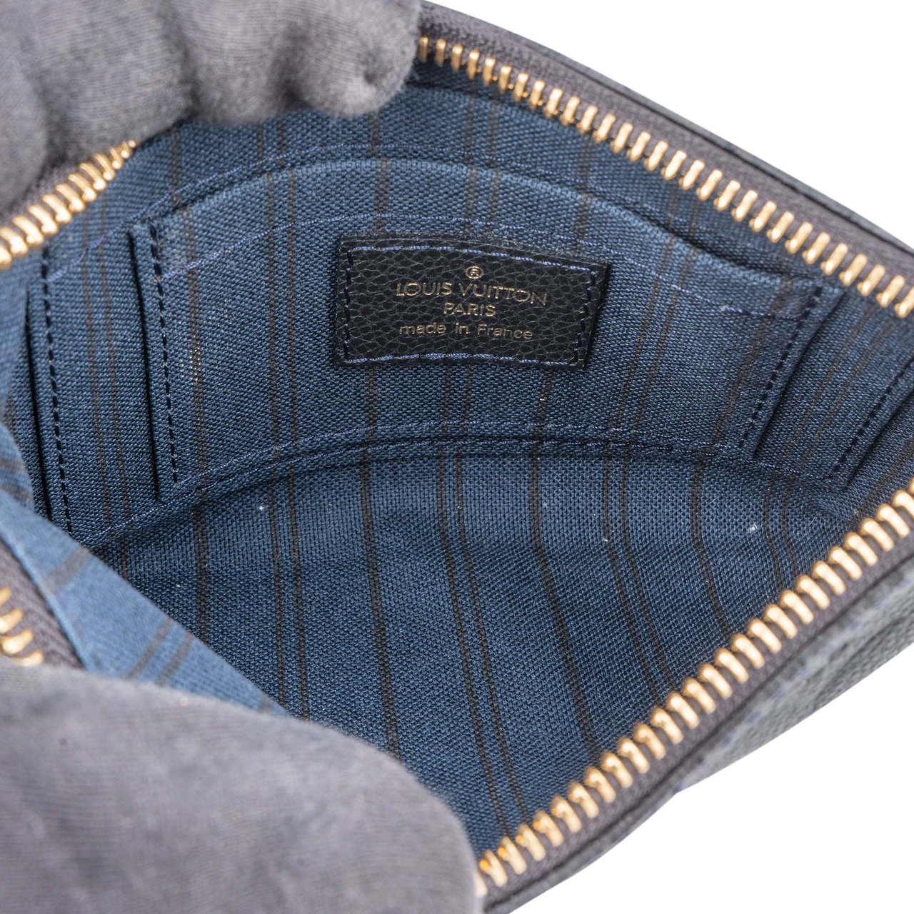 Louis Vuitton Louis Vuitton Bleu Empreinte Monogram Citadine Pochette Accessoire Handbag Blauw