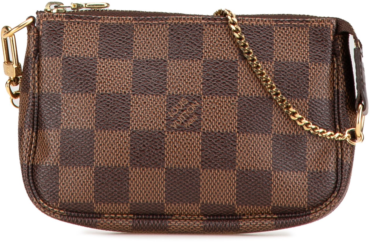 Louis Vuitton Damier Ebene Mini Pochette Accessoires Bruin